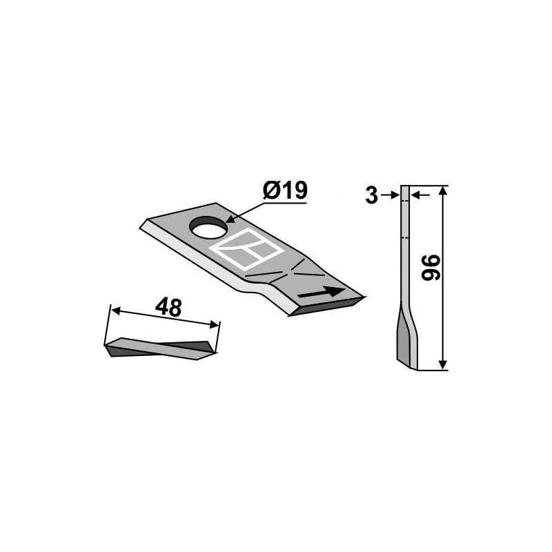 Couteau pour faucheuse - Pöttinger - 434979