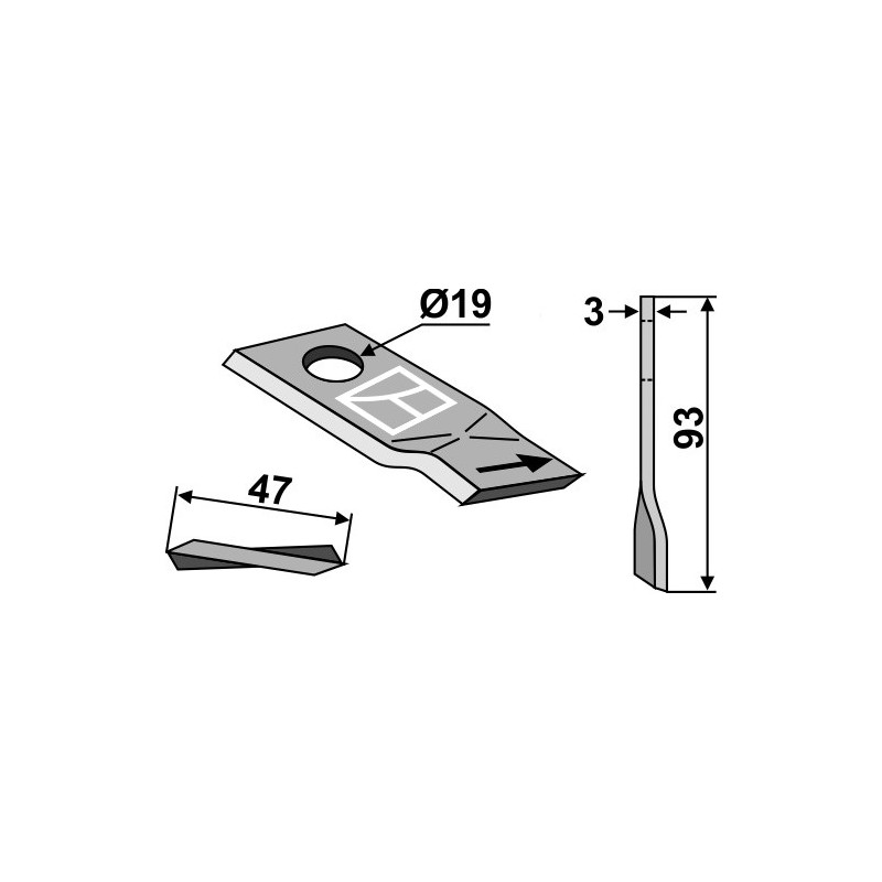 Couteau pour faucheuse - Krone - 145868.1