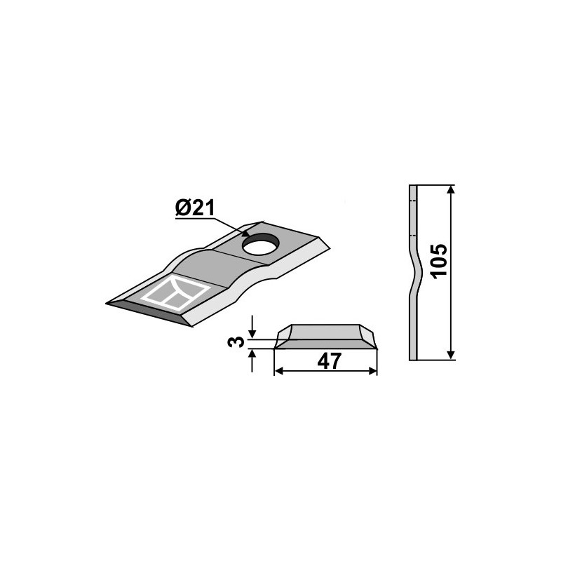 Couteau pour faucheuse - Claas - 1040041 / 1040040