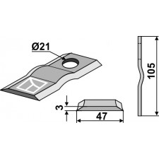 Couteau pour faucheuse - Pöttinger - 434120