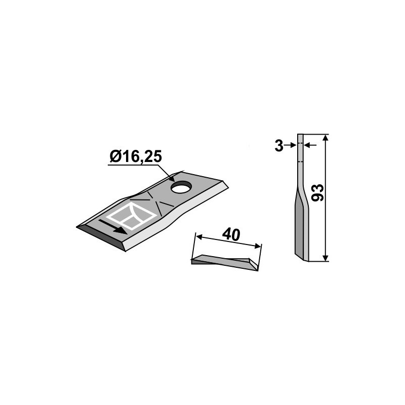 Couteau pour faucheuse - IHC - 1133939R1 / 3160419R1