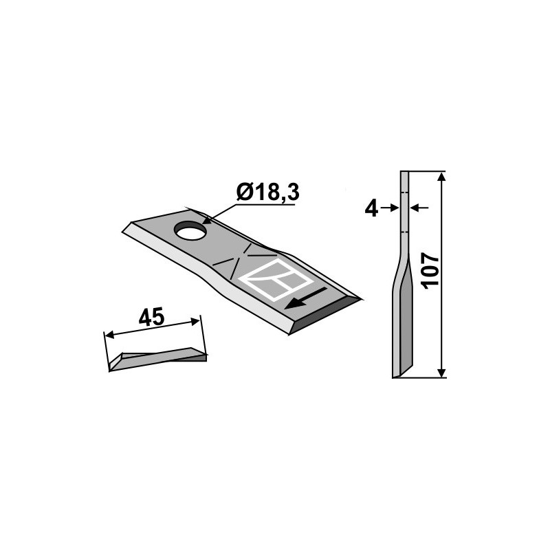 Couteau pour faucheuse - Kuhn - 55903310