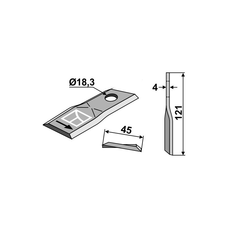 Couteau pour faucheuse - New Holland - 784220