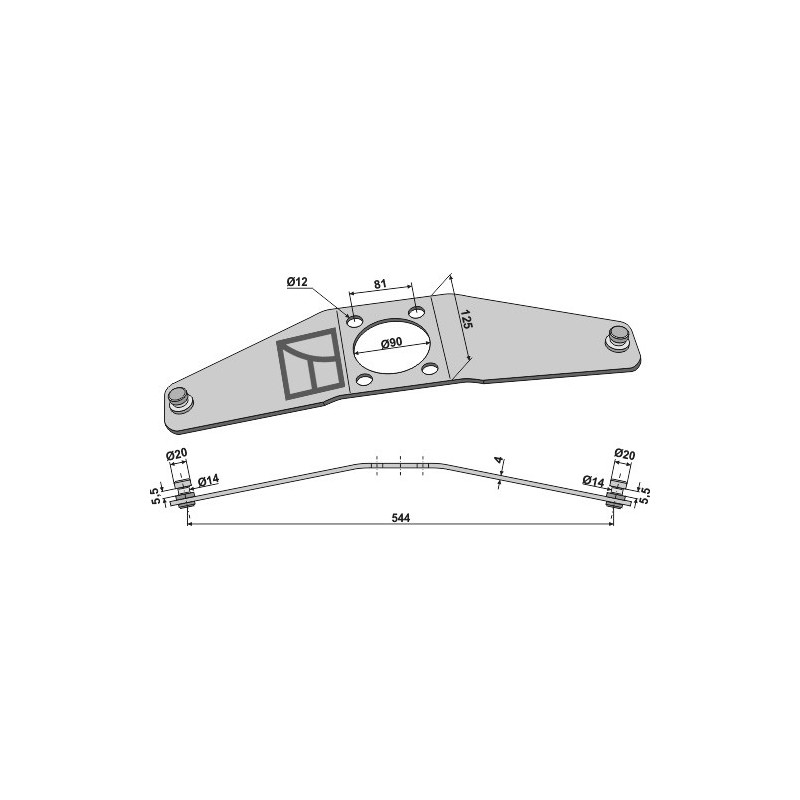 Support de couteaux rotatifs - PZ-Zweegers - PZ-087