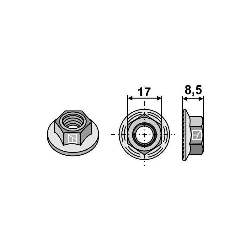 Écrou hexagonal - M12x1,75 - Krone - 909602.1