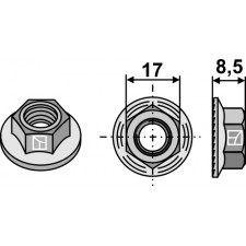 Écrou hexagonal - M12x1,75 - Claas - 951538.0