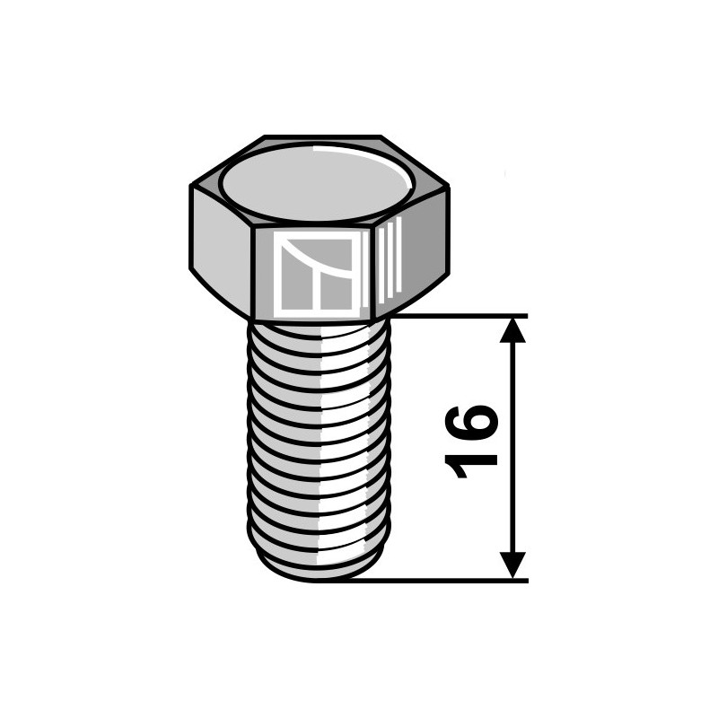 Boulon pour couteaux de faucheuses - M10x1,5 - 8.8