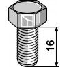 Boulon pour couteaux de faucheuses - M10x1,5 - 8.8