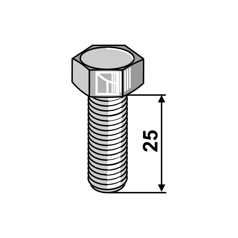 Boulon pour couteaux de faucheuses - M10x1,5 - 10.9 - B.C.S. - 56226918