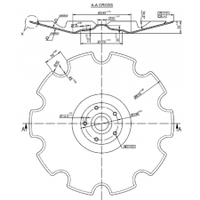 Disque de déchaumeur crénelé Ø610x6 - Väderstad - 154626