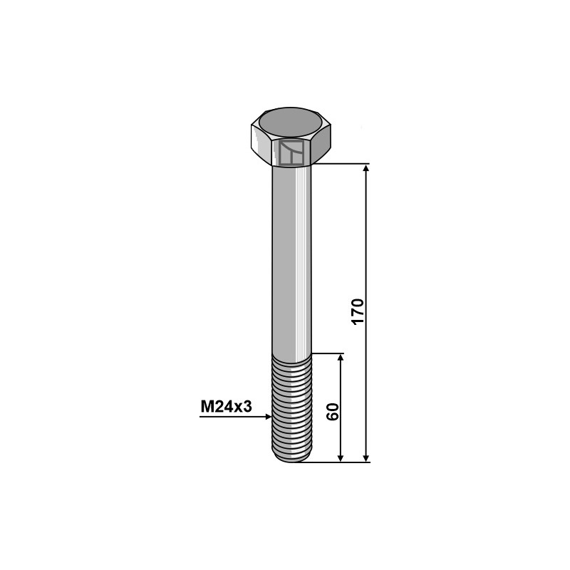 Boulon M24x3 - 8.8 - AG003438