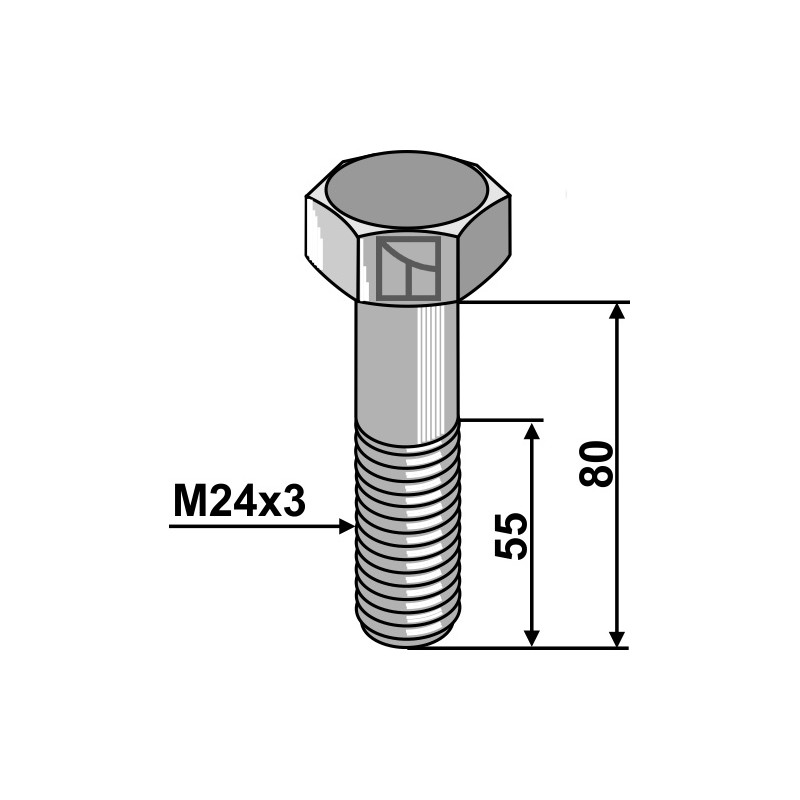 Boulon M24x3 - 8.8 - AG003439