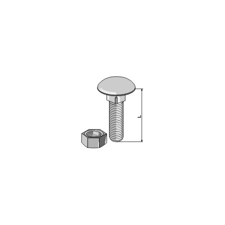 Boulon M10 galvanisé avec écrou - AG008328