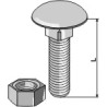 Boulon M10 galvanisé avec écrou - AG008328