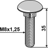 Boulon à tête bombée - galvanisé - AG008434