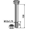 Boulon avec écrou à freinage interne - M12 - 8.8 - AG008995