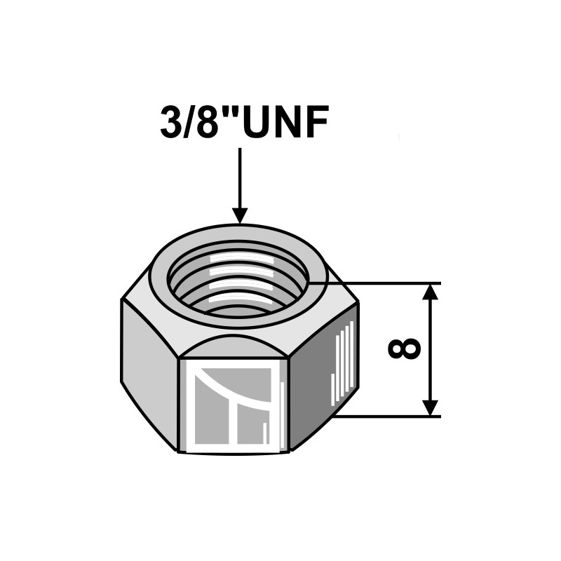 Écrou 3/8''UNF