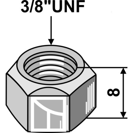 Écrou 3/8''UNF