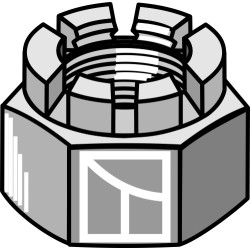écrou à créneaux dégagés M20