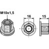 Écrou héxagonal avec bride - M10x1,5