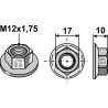 Écrou héxagonal avec bride - M12x1,75