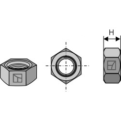 Écrou à freinage interne - M20x1,5 - 8.8