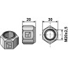 Écrou tout-métal avec partie de serrage M20 -DIN980 galv. 10.9