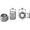 Écrou tout-métal avec partie de serrage M16 - DIN980 galv. 10.9