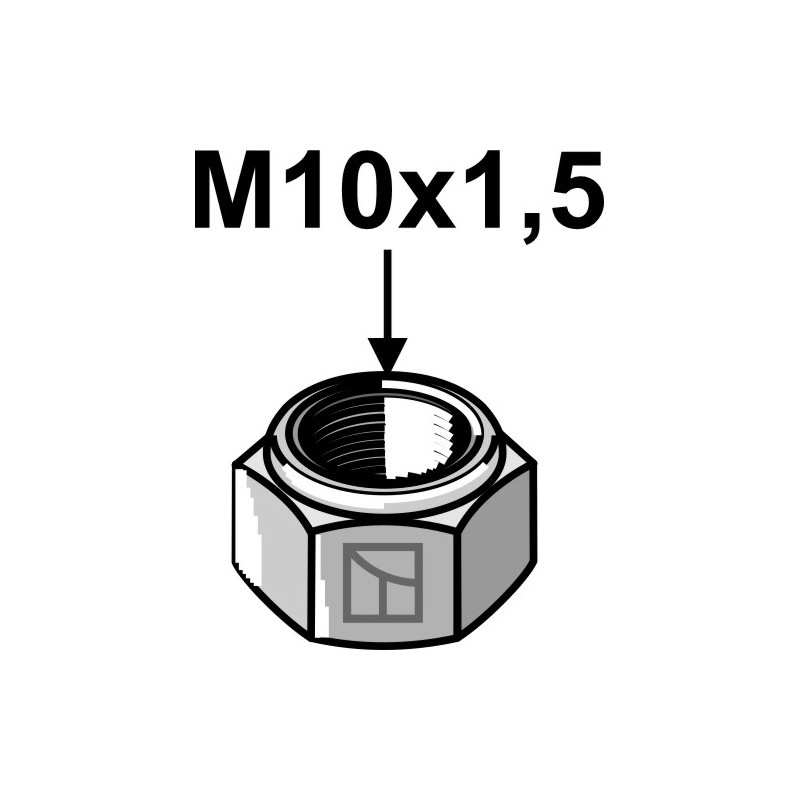 Écrou à freinage interne M10 - Mulag - 102266