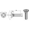 Boulon de charrue DIN 608 sans écrou hexagonal