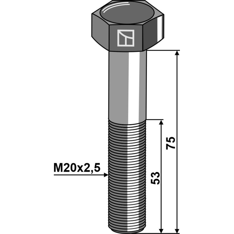 Boulon de sûreté M20 sans écrou - Lemken - 3014603