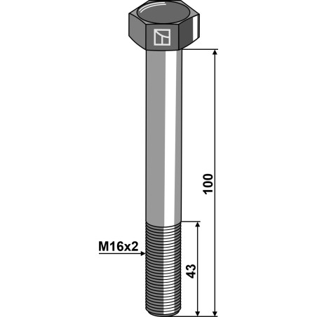 Boulon de sûreté M16 sans écrou - AG016086