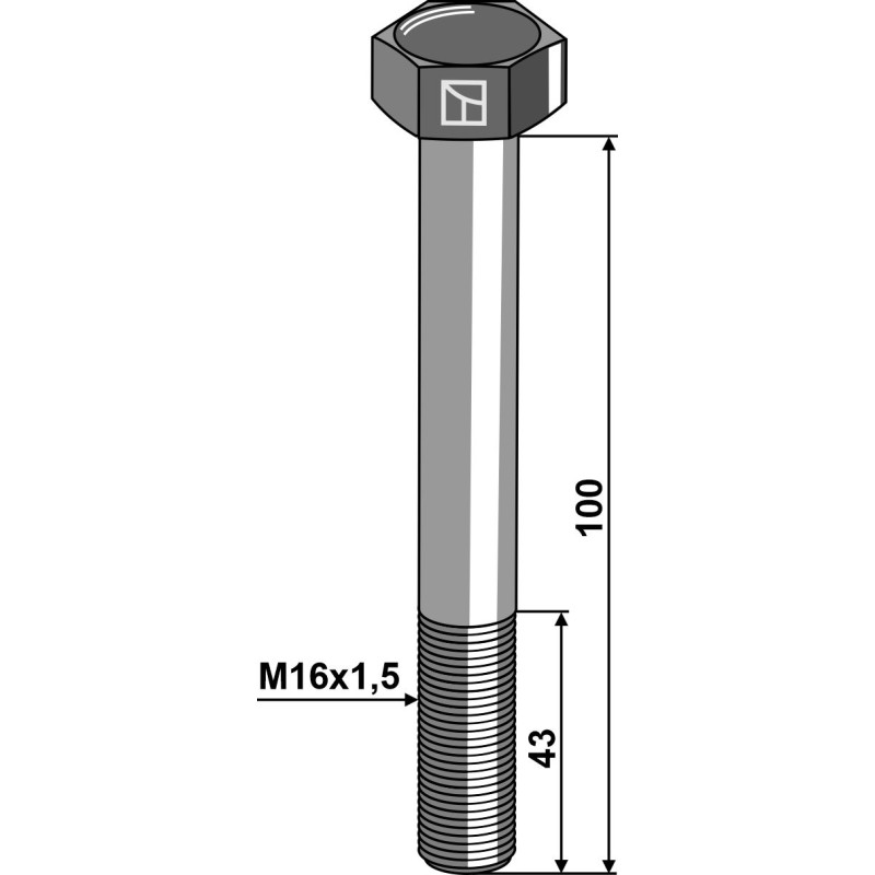 Boulon de sûreté M16 sans écrou - AG016087