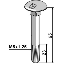 Boulon M8 galvanisé avec écrou - AG016098