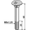 Boulon M8 galvanisé avec écrou - AG016098