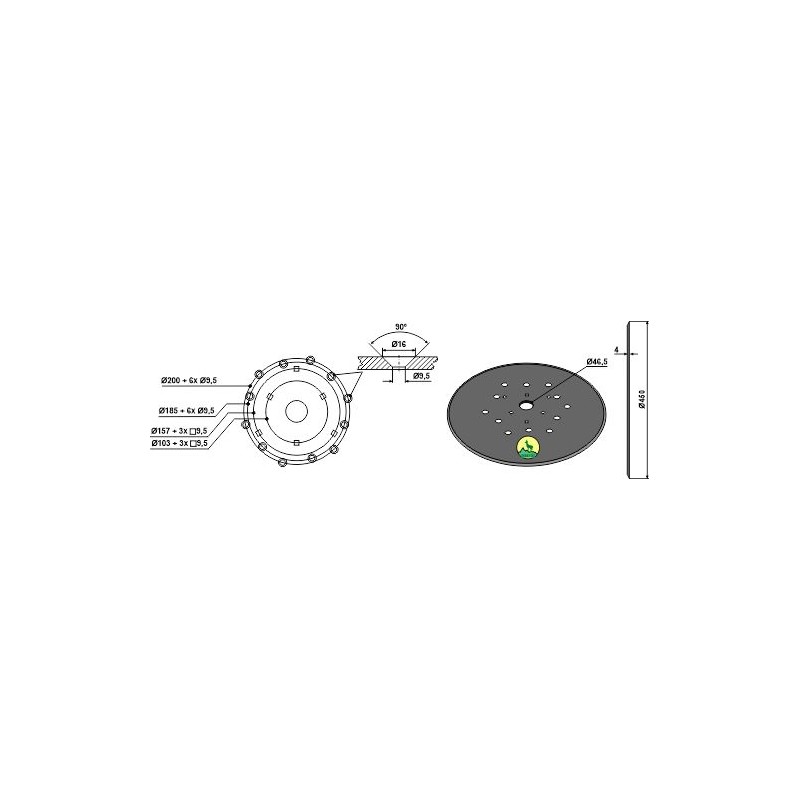 Disque de déchaumeur houblon Ø450x4 - AG006210 - Niaux 200