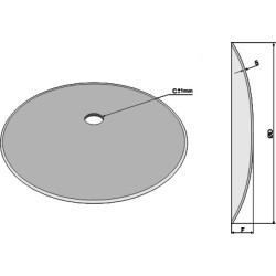 Disque de déchaumeur lisse Ø560x6 - AG006150 - Niaux 200