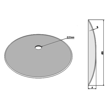 Disque de déchaumeur lisse Ø560x6 - AG006150 - Niaux 200