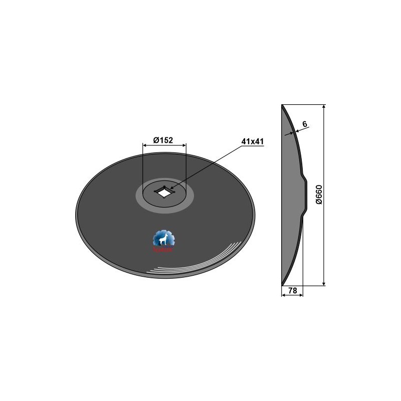 Disque de déchaumeur lisse à fond plat - Niaux 200