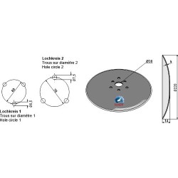 Disque de déchaumeur lisse Ø220x4 - Niaux 200