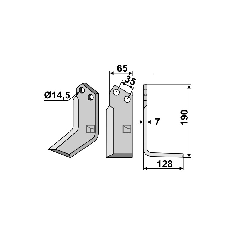 Lame de fraise rotative droite - Krone - 0352681