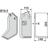 Lame de fraise rotative droite - Krone - 107 083 0