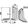 Lame de fraise rotative gauche - Celli - 331527