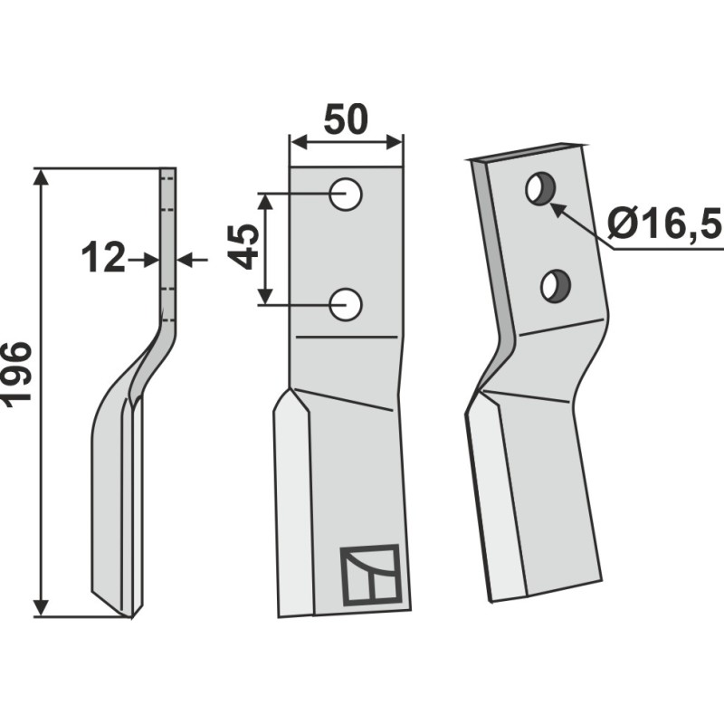 Dent rotative, modèle gauche - Celli - 422631