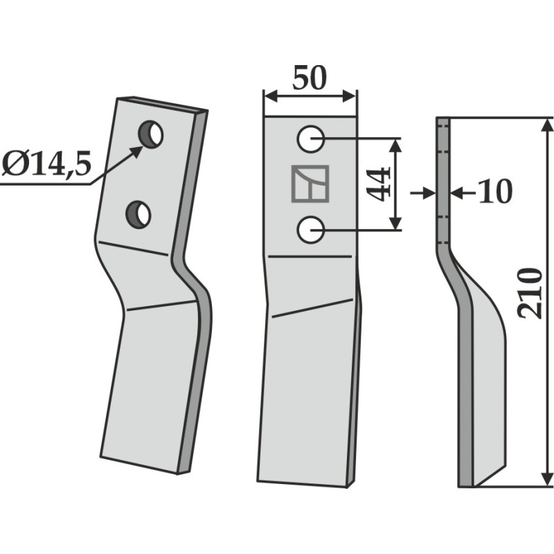 Dent rotative, modèle droit - Maschio / Gaspardo - 24100414