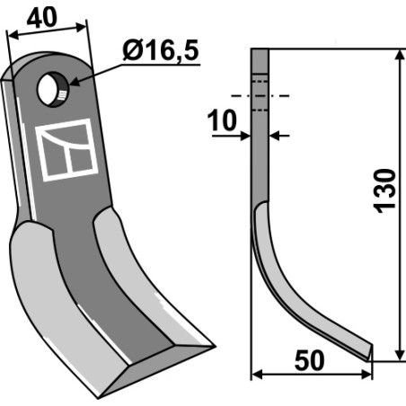 Couteau-Y - Kverneland - 7800080