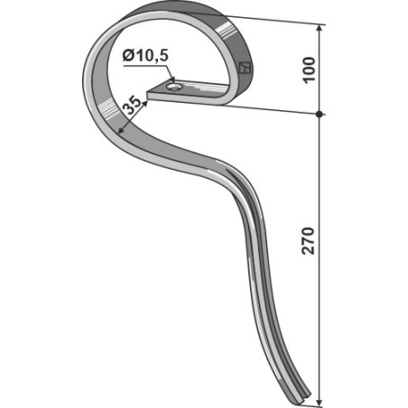 Dent gare avant - Lemken - 3534996