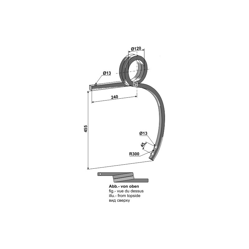 Dent double spire, gauche - Maschio / Gaspardo - F20120367