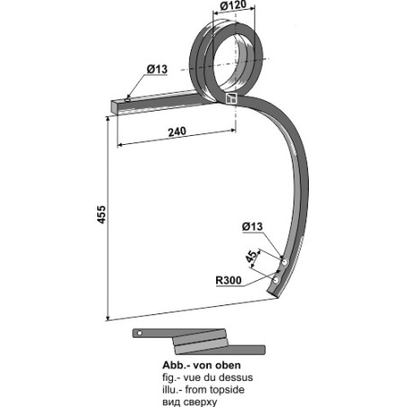 Dent double spire, gauche - Maschio / Gaspardo - F20120367