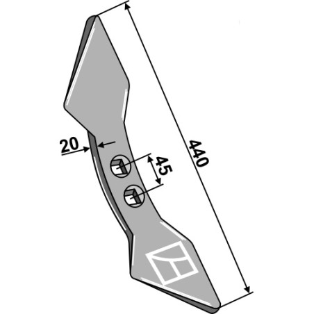 Soc double-coeur  45 - Lemken Achat - 3370467A13